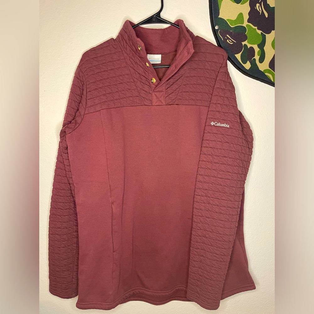 Womens Columbia Sunday Summit II Tunic Malbec Mock Neck Pullover Size XXL